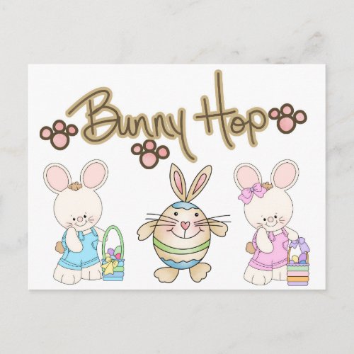 Bunny Hop Easter Postcard