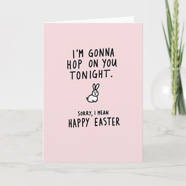 Bunny Hop Happy Easter Card (Front)