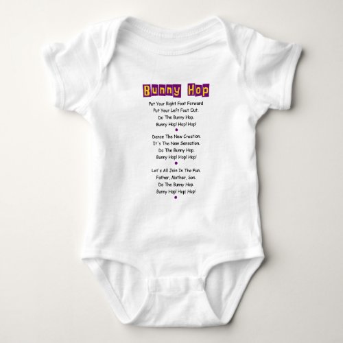 Bunny Hop Lyrics  Baby T_shirt Baby Bodysuit