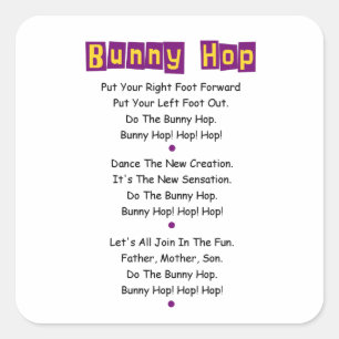 Bunny Hop Lyrics Stickers