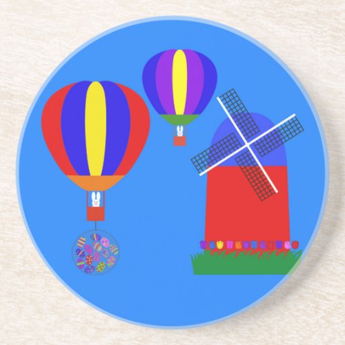 Bunny Hot Air Balloon 1 Coaster