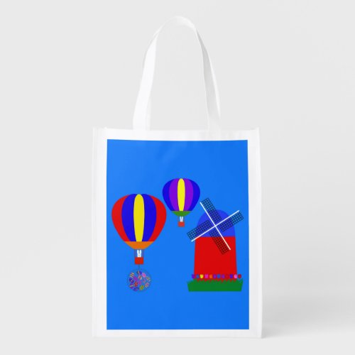 Bunny Hot Air Balloon 1 Reusable Bag