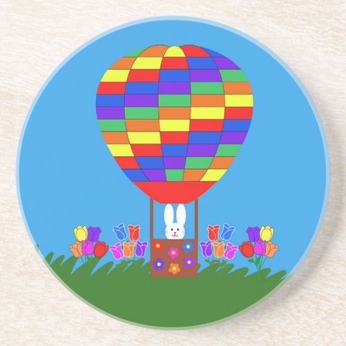 Bunny Hot Air Balloon 3 Coaster
