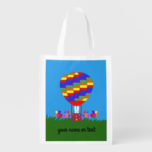 Bunny Hot Air Balloon 3 Reusable Bag
