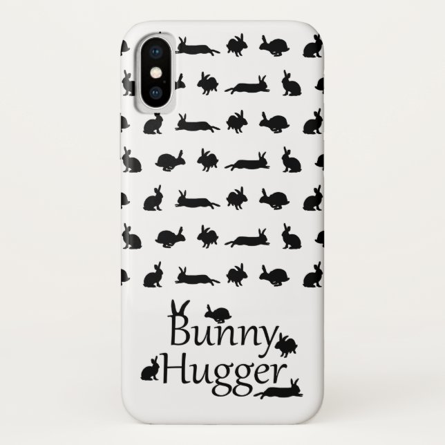 Bunny Hugger iPhone X Case (Choose Colour) (Back)