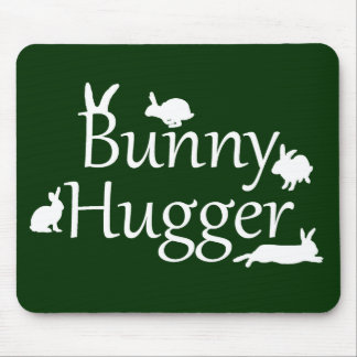 Bunny Hugger Mousemat (Dark Green) Mouse Pad