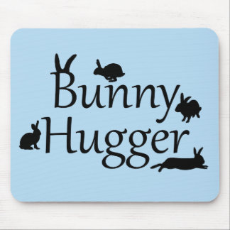 Bunny Hugger Mousemat (Light Blue) Mouse Pad