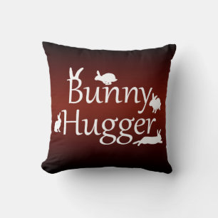 Bunny Hugger Pillow (Dark/Light Red)