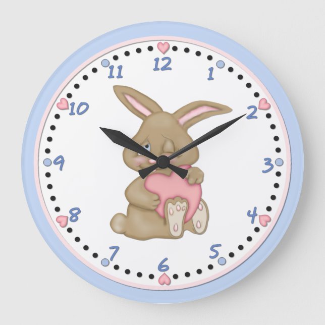 Bunny Hugs Clock 2 (Front)