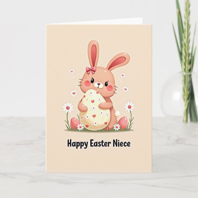Bunny Hugs Easter Card (Front)