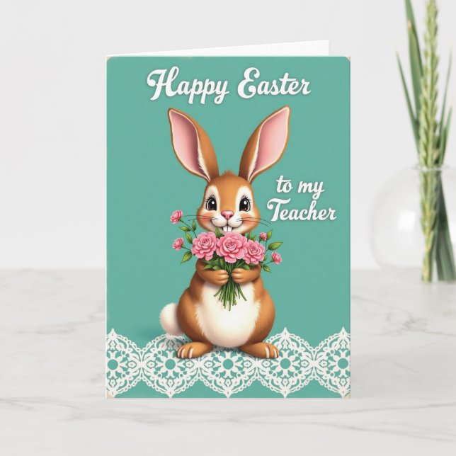 Bunny Hugs Holiday Card (Front)