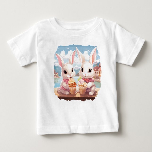 Bunny ice cream baby T-Shirt (Front)