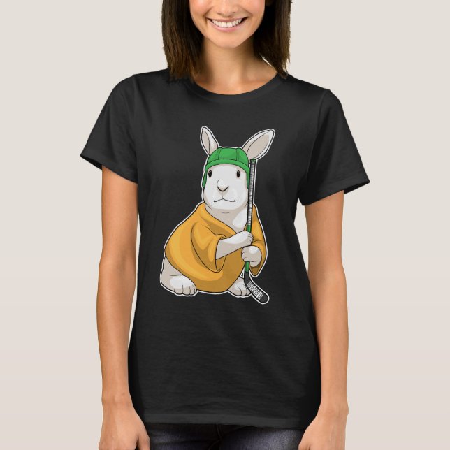 Bunny Ice hockey Ice hockey stick T-Shirt (Front)