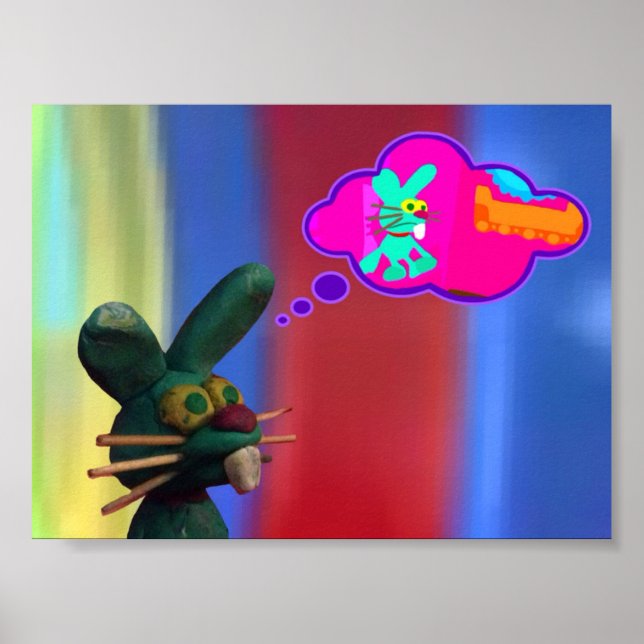 Bunny Imagines Being Animated Poster (Front)