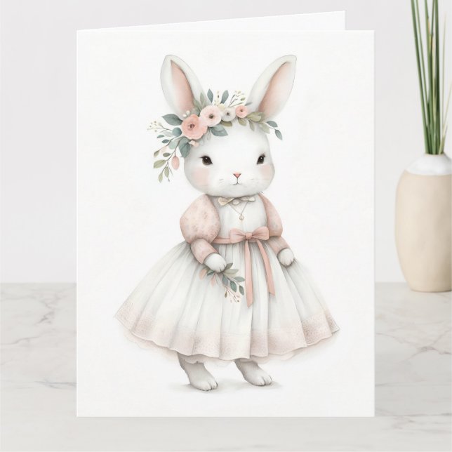Bunny in a Dress Card (Front)