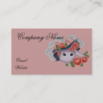 Bunny In A Grand Hat Business Cards by mrssocolov2 at Zazzle