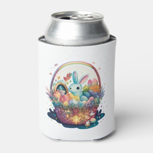 Bunny in Basket Can Cooler