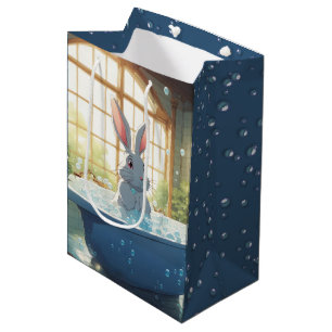 Bunny In Bubble Bath Medium Gift Bag