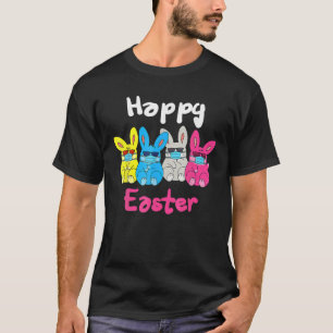 Bunny In Face Mask Sunglasses, Happy Easter Quaran T-Shirt