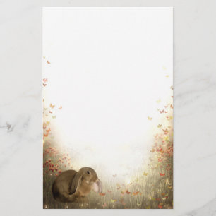 Bunny in foliage stationery