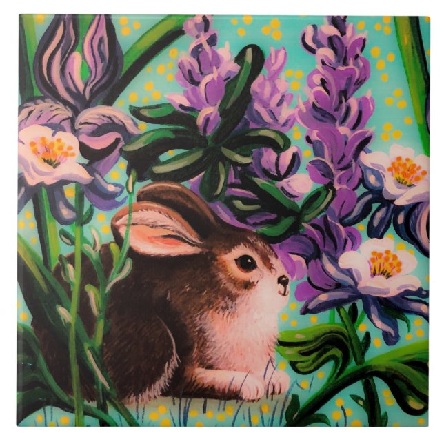 Bunny in Iris Tile (Front)