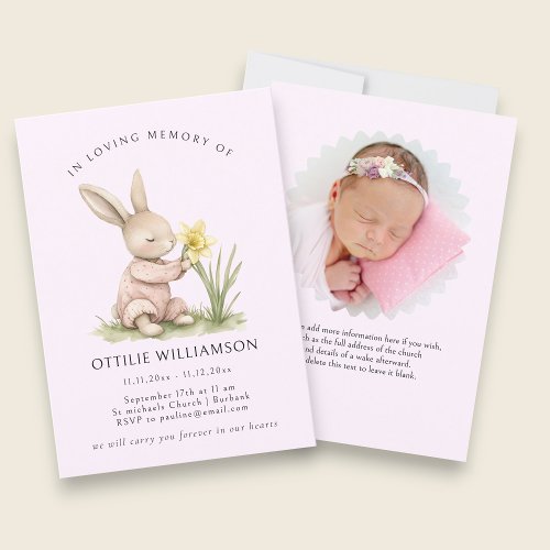 Bunny In Loving Memory Announcement
