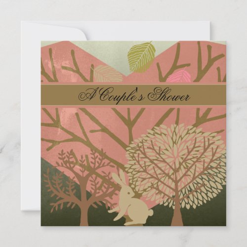 Bunny in Magic Forest Couples Shower Invite