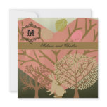 Bunny in Magic Forest Square Wedding Invitation