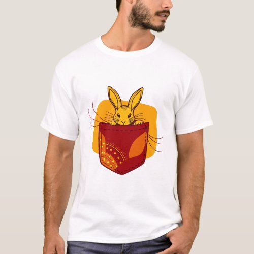 Bunny in Pocket T_Shirt
