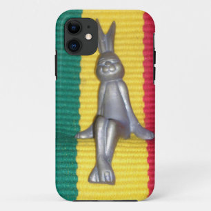 Bunny in Rasta Colors: A Touch of Groovy Art Print iPhone 11 Case