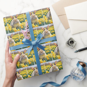 Bunny In Spring Daffodils Wrapping Paper