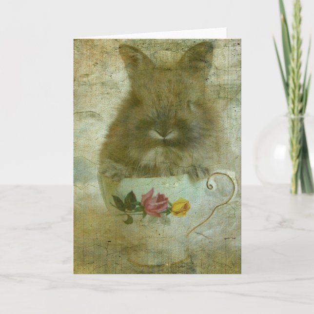 Bunny in Teacup Card (Front)