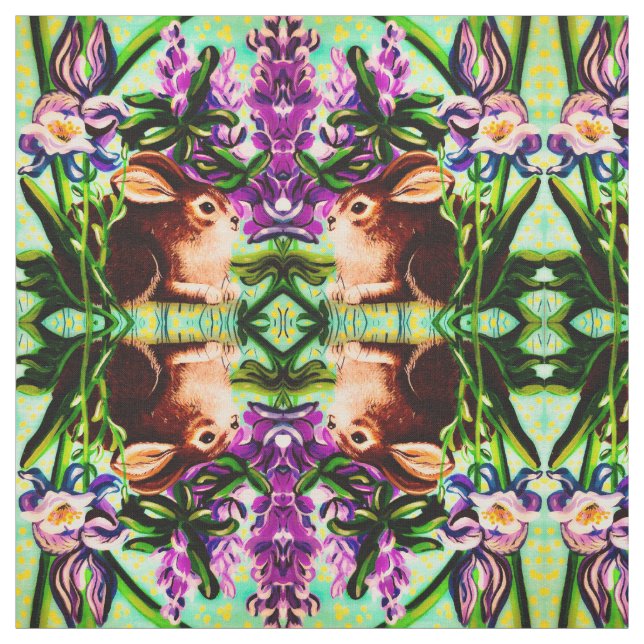 Bunny in the Round Fabric (Swatch)