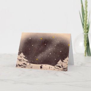 Bunny in the Snow: Perfect for the holidays! Holiday Card