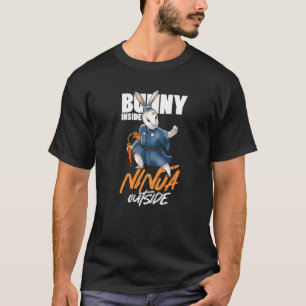 Bunny Inside Ninja Outside Nunchucks Japan Katana  T-Shirt