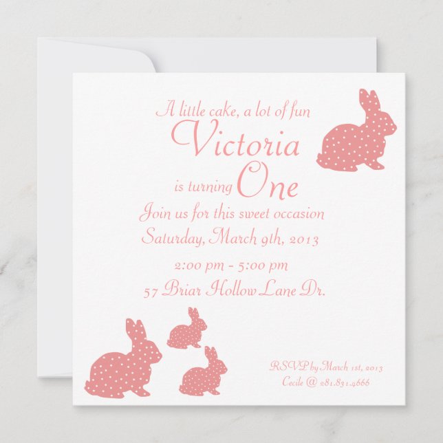 Bunny Invitation (Front)