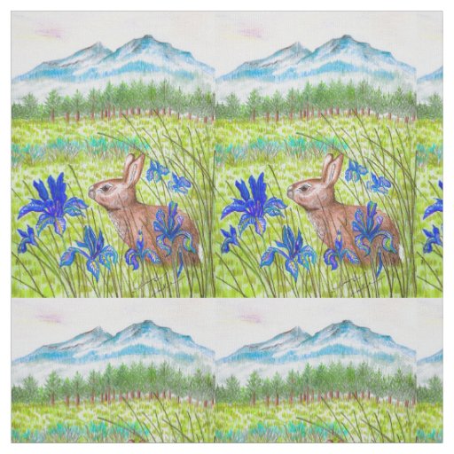 Bunny Iris Fields Fabric