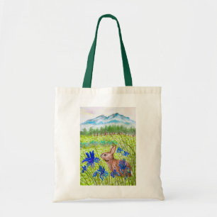 Bunny Iris Meadow Tote Bag