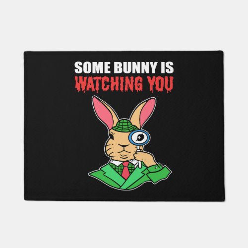 Bunny is Watching Detective Gift Doormat