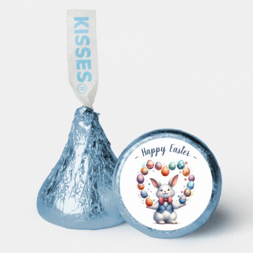 Bunny Juggling Colorful Easter Eggs Hersheys Kisses