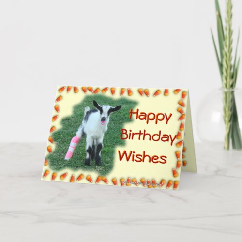 Bunny kid goat __customize any occasion  anyone card