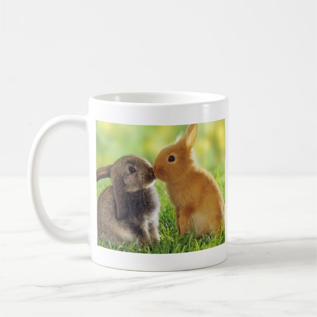 Bunny Kiss Coffee Mug (Left)