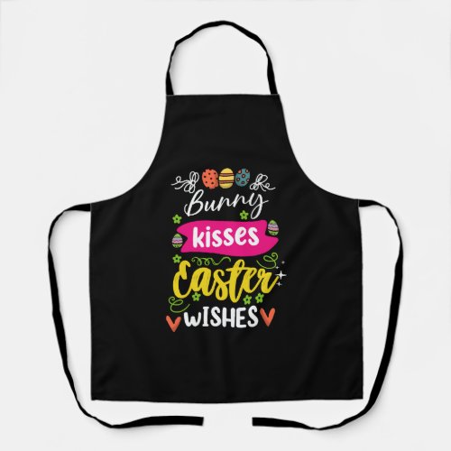 Bunny kiss Easter wishes Apron