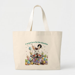 Bunny Kisses and Chocolate wishes Large Tote Bag