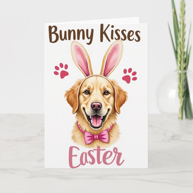 Bunny Kisses Easter Pet Card (Front)