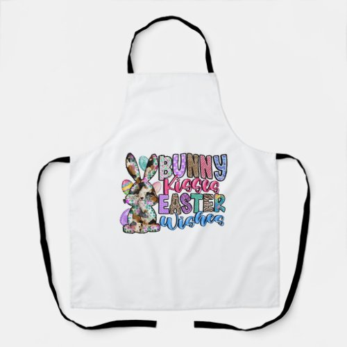 Bunny Kisses Easter Wishes Apron