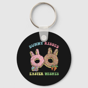 Bunny Kisses Easter Wishes Bunny Donut Egg Hunting Keychain
