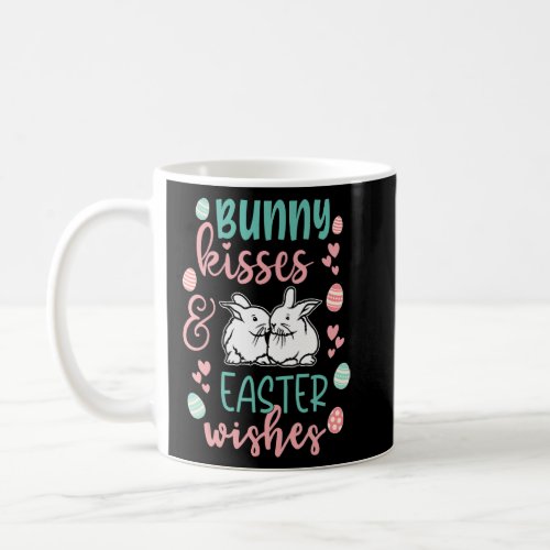 Bunny Kisses Easter Wishes Happy Easter Bunny  Coffee Mug