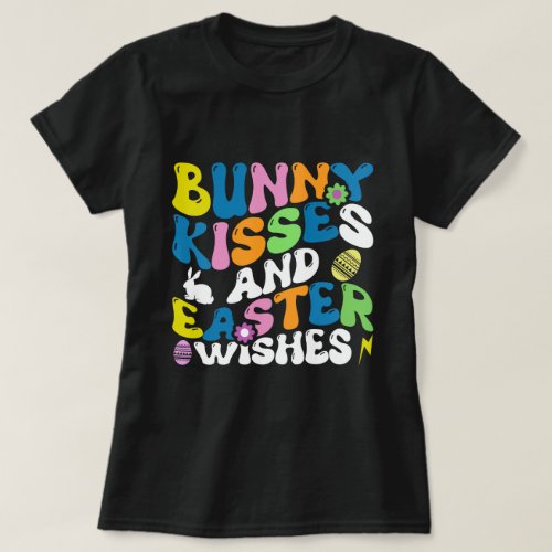 Bunny Kisses Easter Wishes Shirt Design