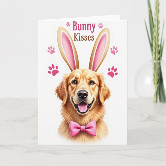 Bunny Kisses Puppy Friend Card (Front)
